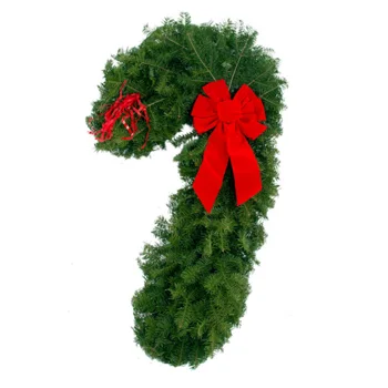 Holiday wreath with a red bow